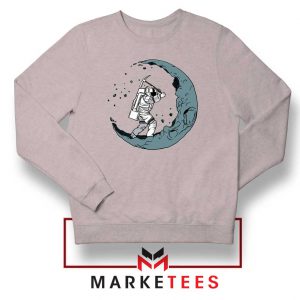 Astronaut Digging Moon Sport Grey Sweatshirt