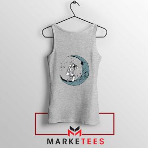 Astronaut Digging Moon Sport Grey Tank Top