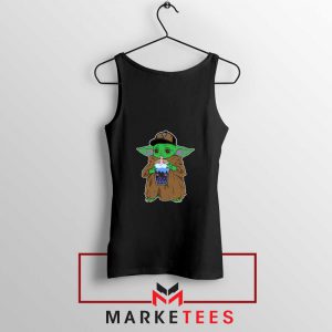 Babyyoda Bubble Tea Black Tank Top