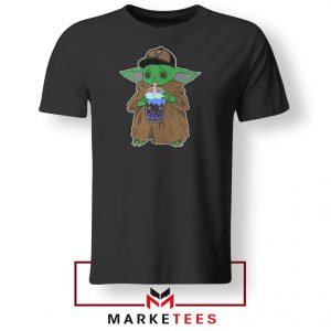 Babyyoda Bubble Tea Black Tshirt