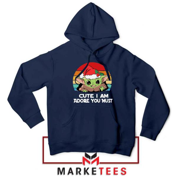 Christmas Grogu Navy Blue Hoodie