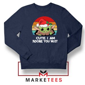 Christmas Grogu Navy Blue Sweatshirt