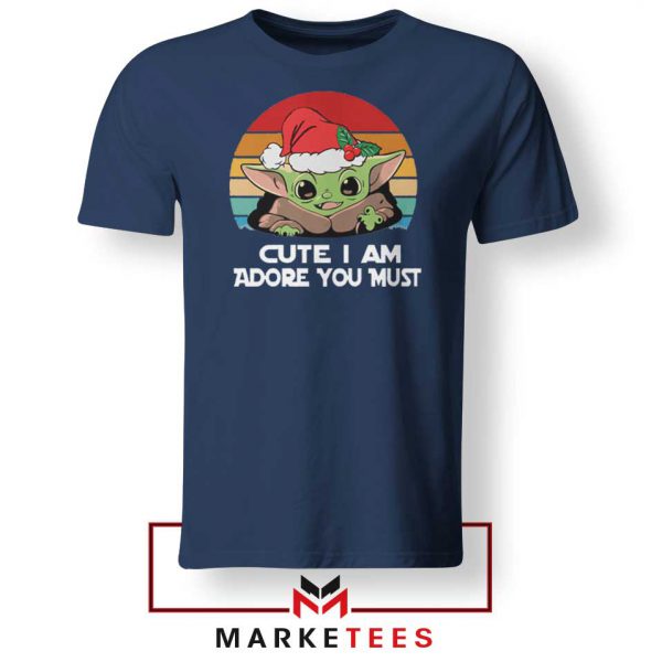Christmas Grogu Navy Blue Tshirt