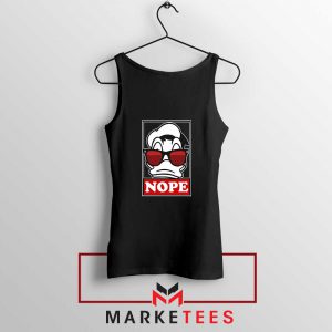 Donald Duck Nope Black Tank Top