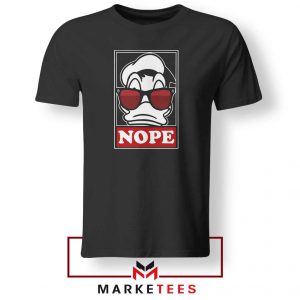 Donald Duck Nope Black Tshirt