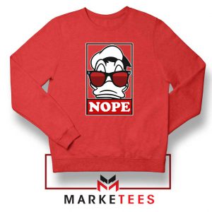 Donald Duck Nope Red Sweatshirt