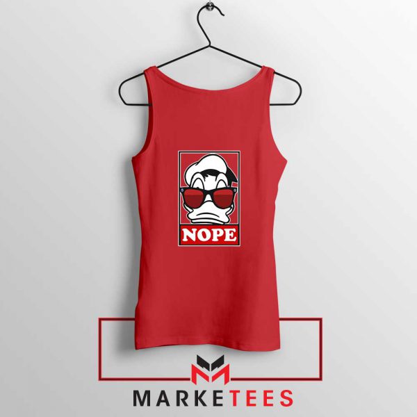 Donald Duck Nope Red Tank Top