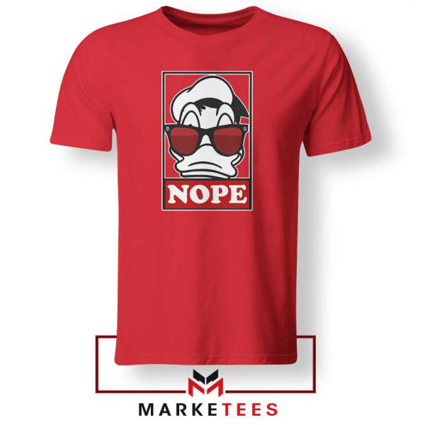 Donald Duck Nope Red Tshirt