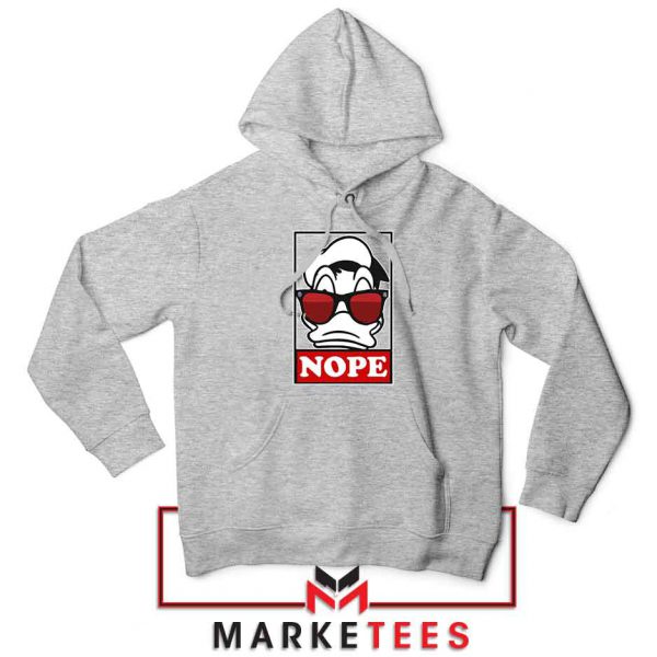 Donald Duck Nope Sport Grey Hoodie