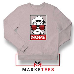 Donald Duck Nope Sport Grey Sweatshirt