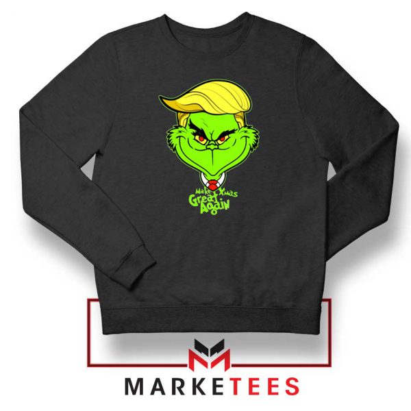 Grinch Trump Black Sweatshirt