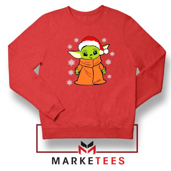 Grogu Chrismast Snow Red Sweatshirt