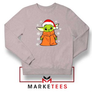 Grogu Chrismast Snow Sport Grey Sweatshirt