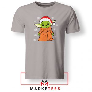 Grogu Chrismast Snow Sport Grey Tshirt