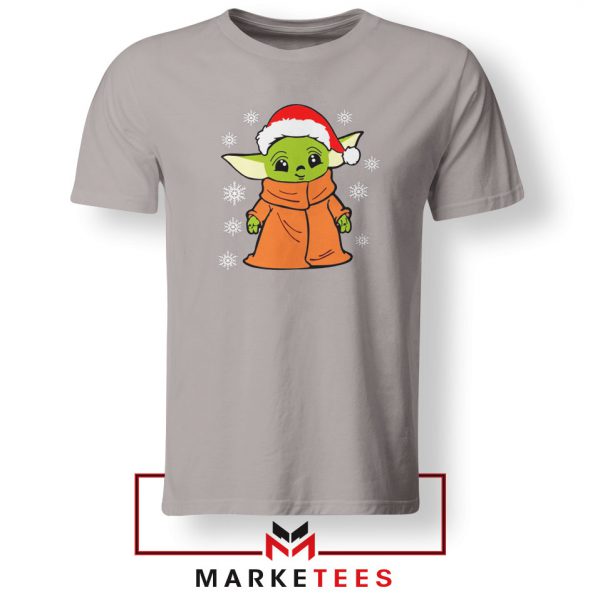 Grogu Chrismast Snow Sport Grey Tshirt