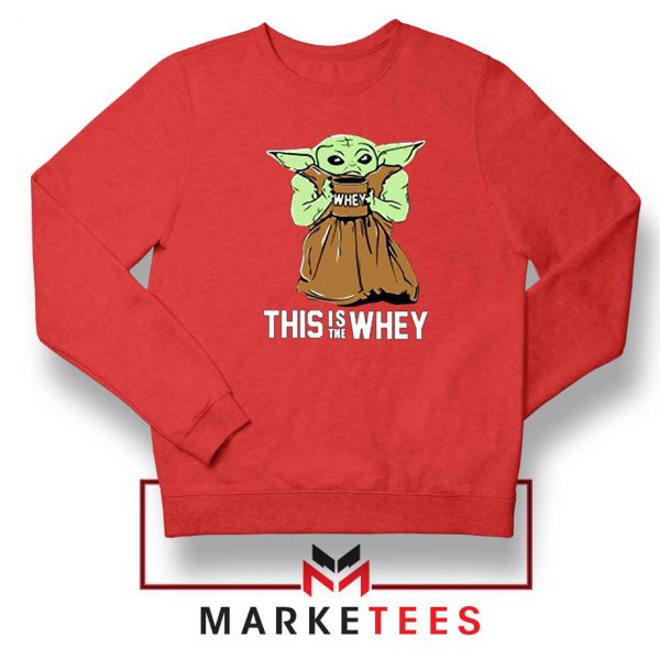 Grogu Gym Red Sweatshirt