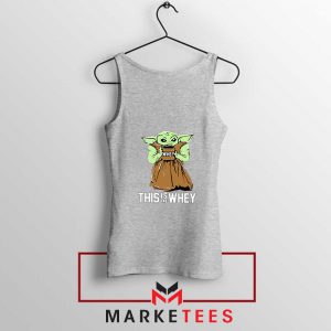 Grogu Gym Sport Grey Tank Top