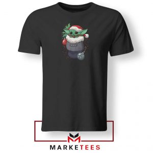 Grogu Stocking Stuffer Black Tshirt