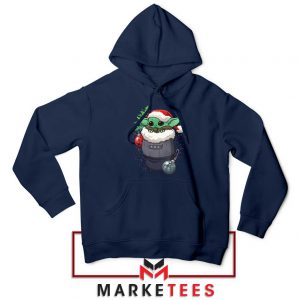 Grogu Stocking Stuffer Navy Blue Hoodie