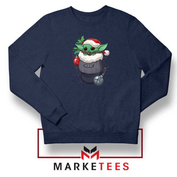 Grogu Stocking Stuffer Navy Blue Sweatshirt