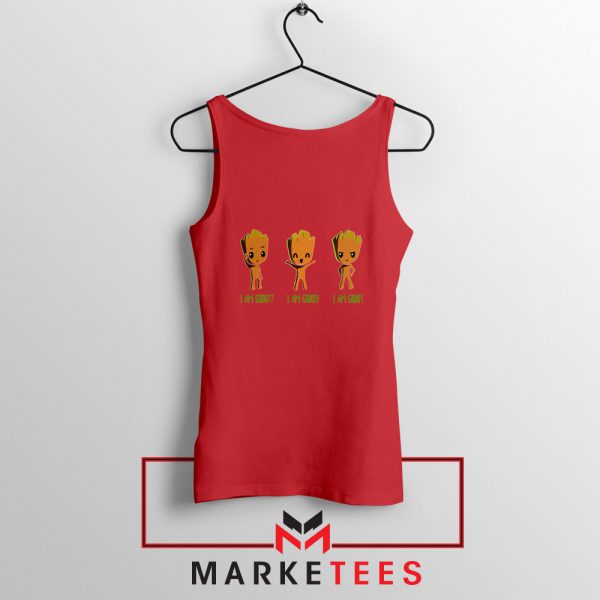 I Am Groot Red Tank Top