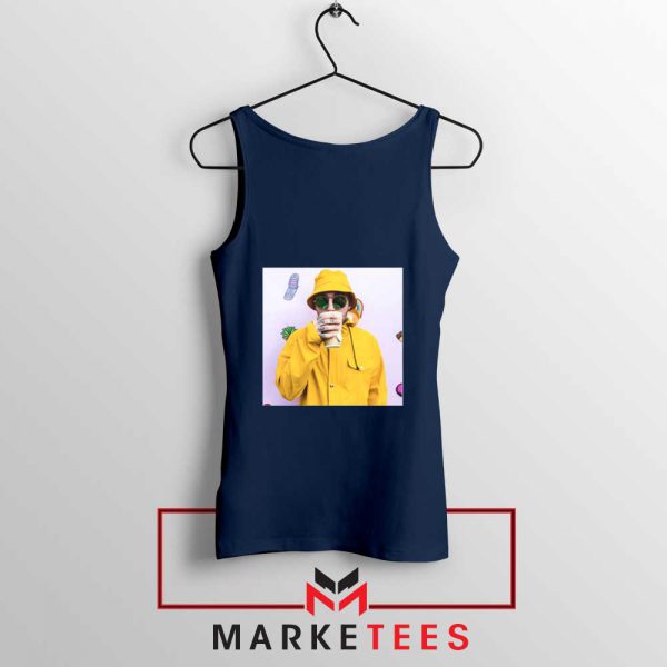 Mac Miller Singer Navy Blue Tank Top