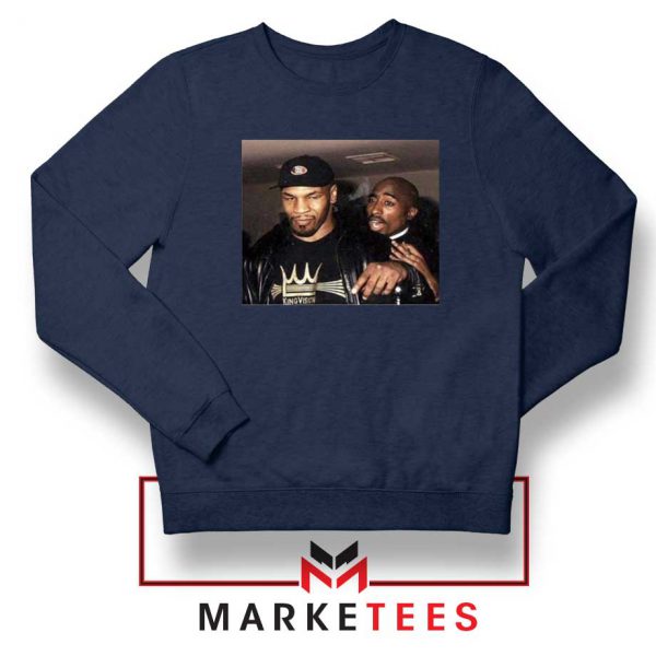 Mike Tyson Tupac Shakur Navy Blue Sweatshirt