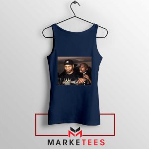 Mike Tyson Tupac Shakur Navy Blue Tank Top