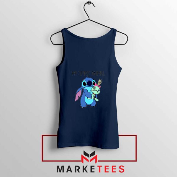 My Spirit Animal Stitch Navy Blue Tank Top