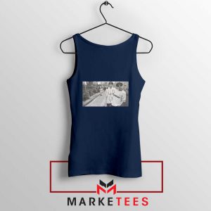 Oasis Gallagher Brothers Navy Blue Tank Top