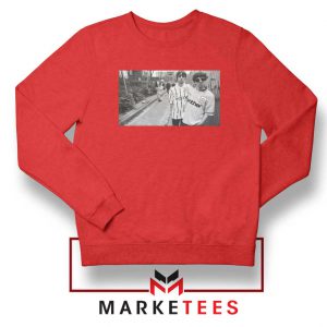 Oasis Gallagher Brothers Red Sweatshirt