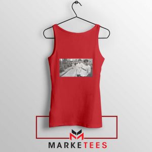 Oasis Gallagher Brothers Red Tank Top