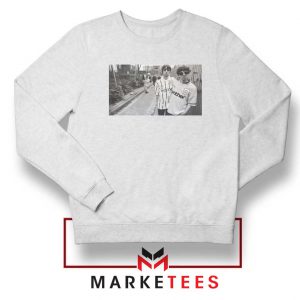 Oasis Gallagher Brothers White Sweatshirt