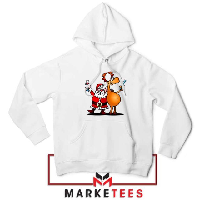Funny Santa and Reindeer Holiday T-Shirt