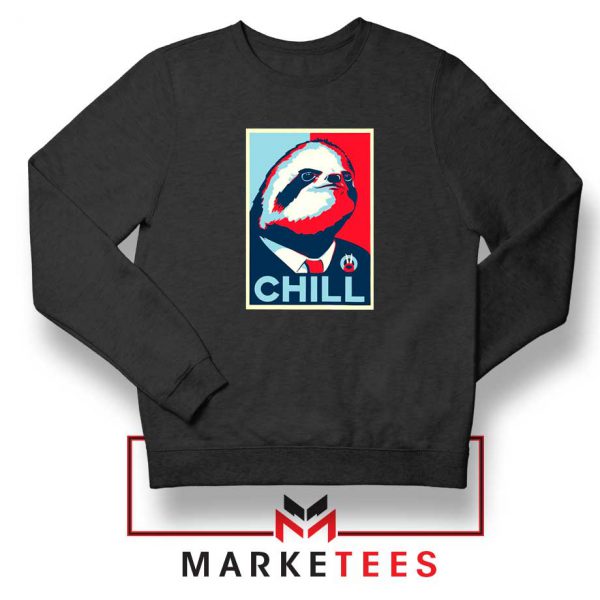 Sloth Chill Black Sweatshirt