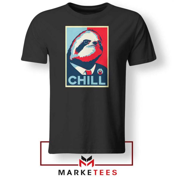 Sloth Chill Black Tshirt