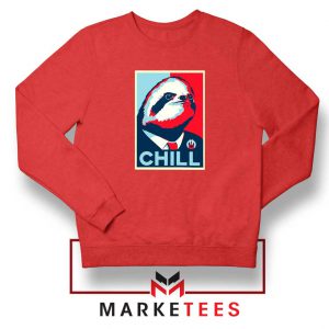 Sloth Chill Red Sweatshirt
