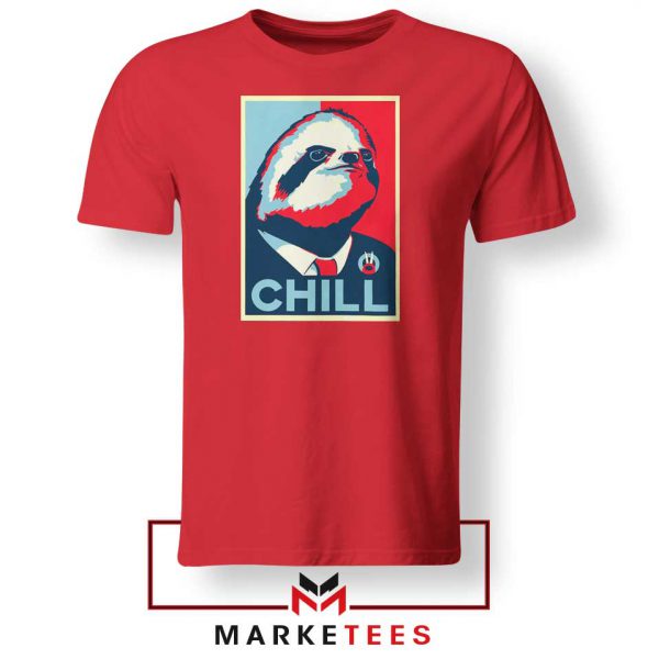 Sloth Chill Red Tshirt