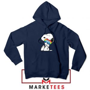 Snoopy NHS Rainbow Navy Blue Hoodie