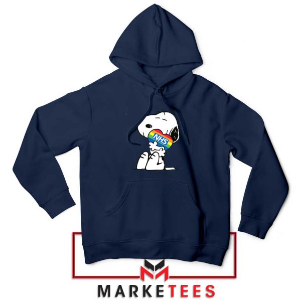 Snoopy NHS Rainbow Navy Blue Hoodie