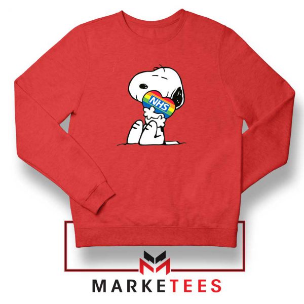 Snoopy NHS Rainbow Red Sweatshirt