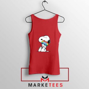 Snoopy NHS Rainbow Red Tank Top