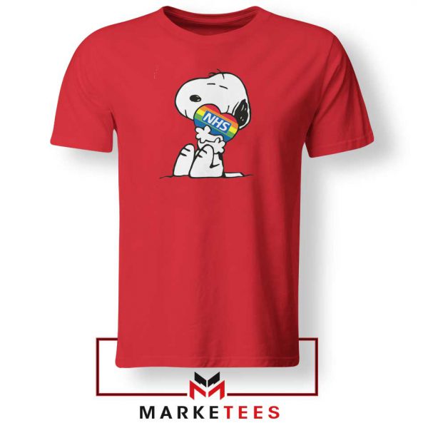 Snoopy NHS Rainbow Red Tshirt