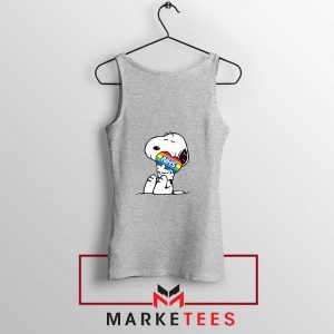 Snoopy NHS Rainbow Sport Grey Tank Top