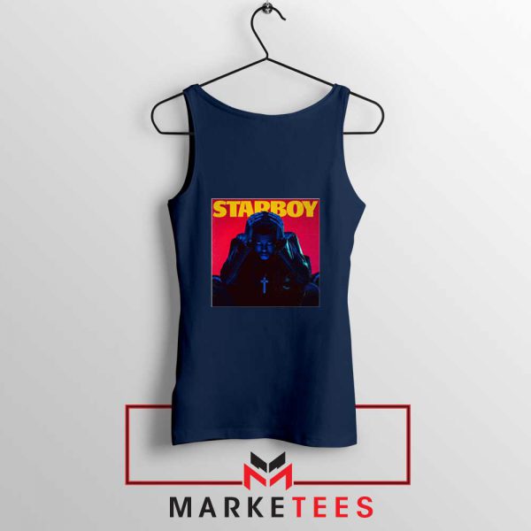 Starboy Album Navy Blue Tank Top