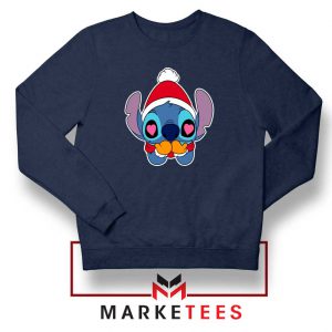 Stitch Heart Eyes Navy Blue Sweatshirt