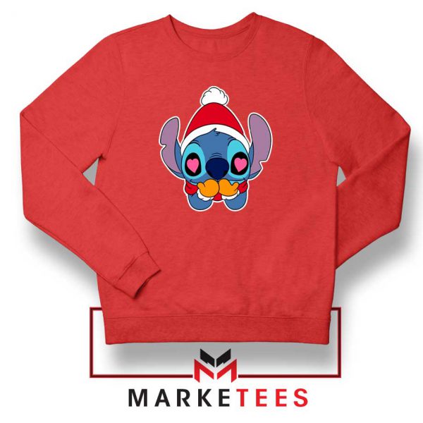 Stitch Heart Eyes Red Sweatshirt