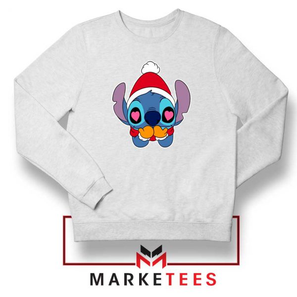 Stitch Heart Eyes White Sweatshirt