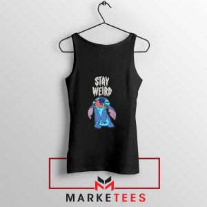 Stitch Stay Weird Black Tank Top