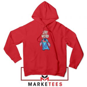 Stitch Stay Weird Red Hoodie